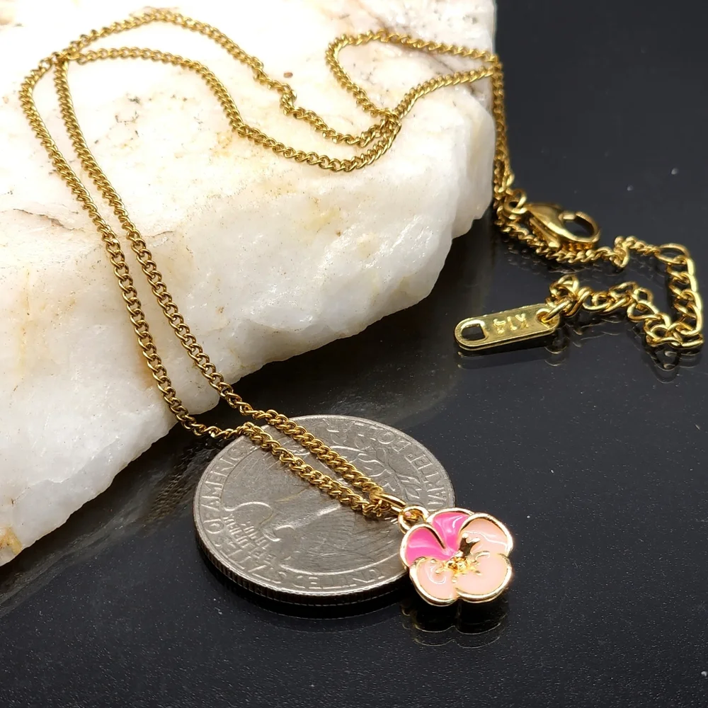 Minimal Hypoallergenic 14kt Gold Melchior Pendant Baby Floral Luxury Kid…